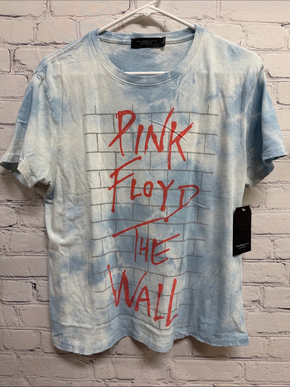 Junk Food Clothing Pink Floyd The Wall Tie-Dye Tee - Light Blue/Red